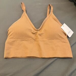 NWT Auden tan ribbed bralette